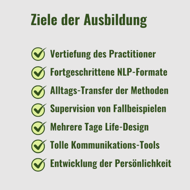 Ziele der Ausbildung