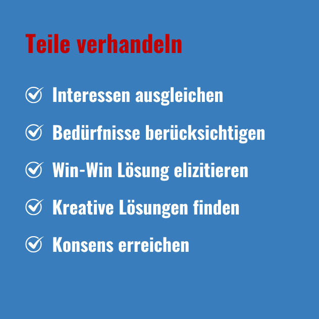 Teile verhandeln Text